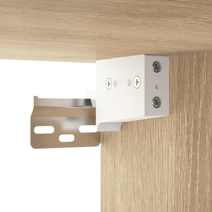 spejlskab med LED-lys 91x15x76,5 cm sonoma-eg