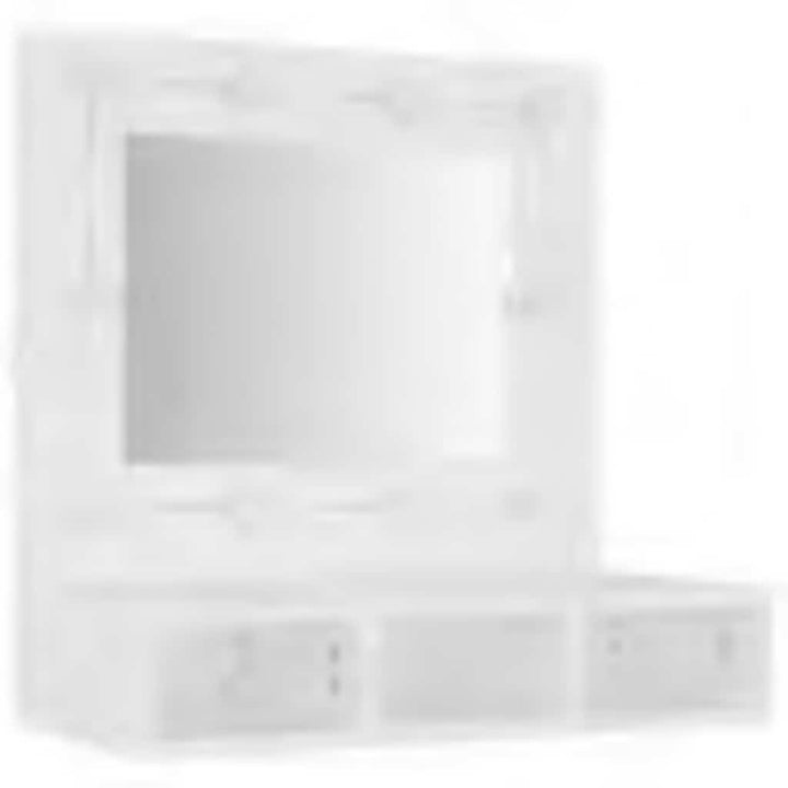 spejlskab med LED-lys 60x31,5x62 cm hvid