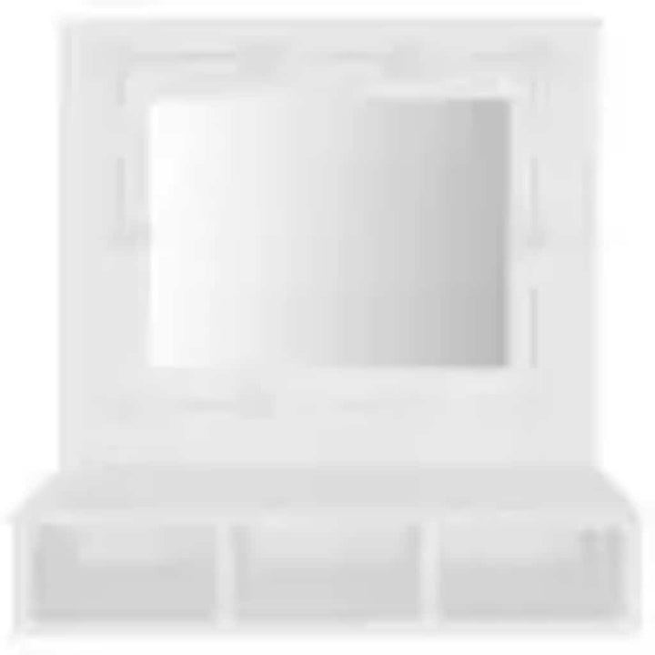 spejlskab med LED-lys 60x31,5x62 cm hvid
