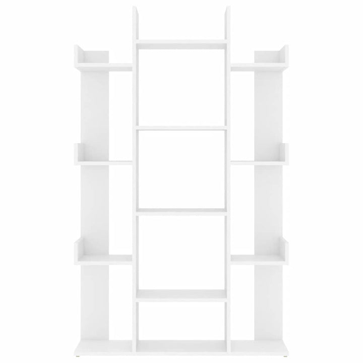 bogreol 86x25,5x140 cm konstrueret træ hvid