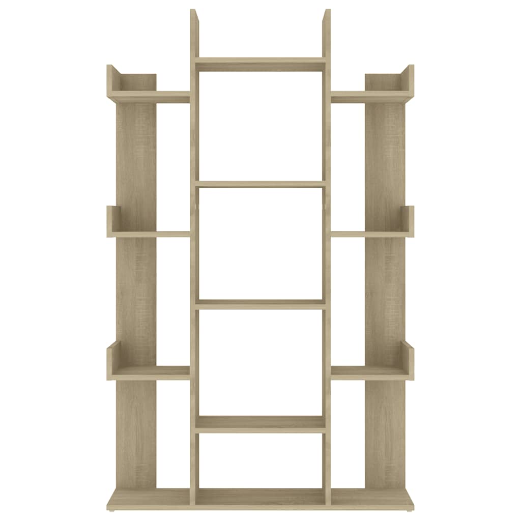 bogreol 86x25,5x140 cm konstrueret træ sonoma-eg
