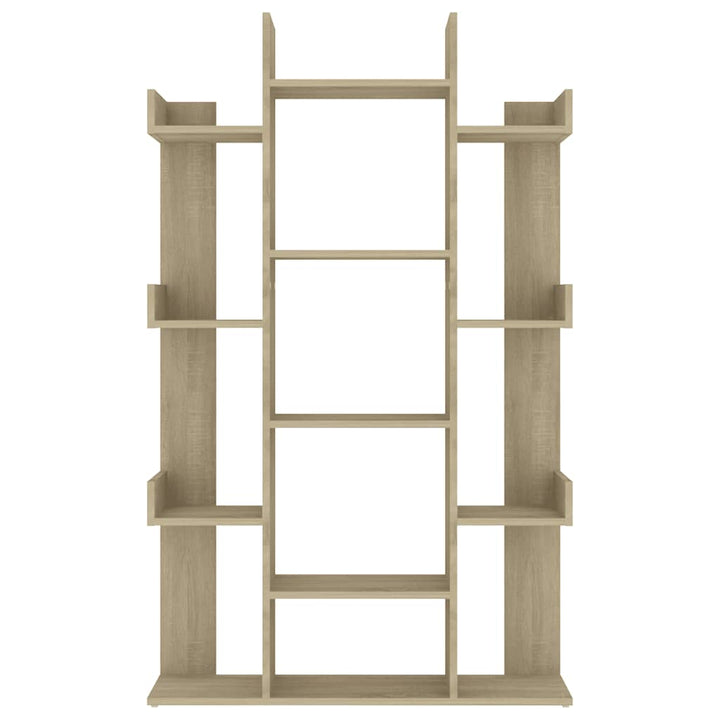 bogreol 86x25,5x140 cm konstrueret træ sonoma-eg