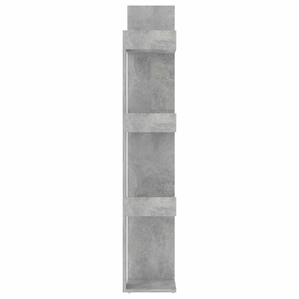 bogreol 86x25,5x140 cm konstrueret træ betongrå