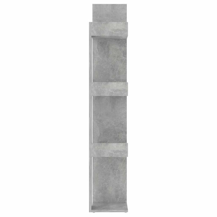 bogreol 86x25,5x140 cm konstrueret træ betongrå