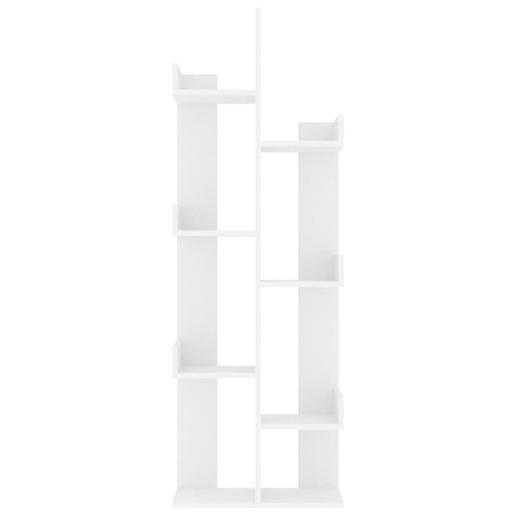 bogreol 48x25,5x140 cm konstrueret træ hvid
