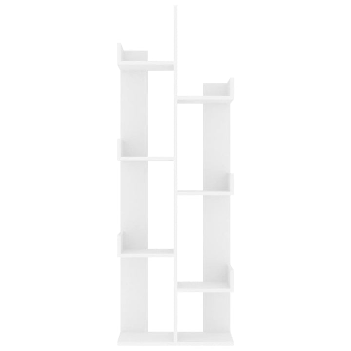 bogreol 48x25,5x140 cm konstrueret træ hvid