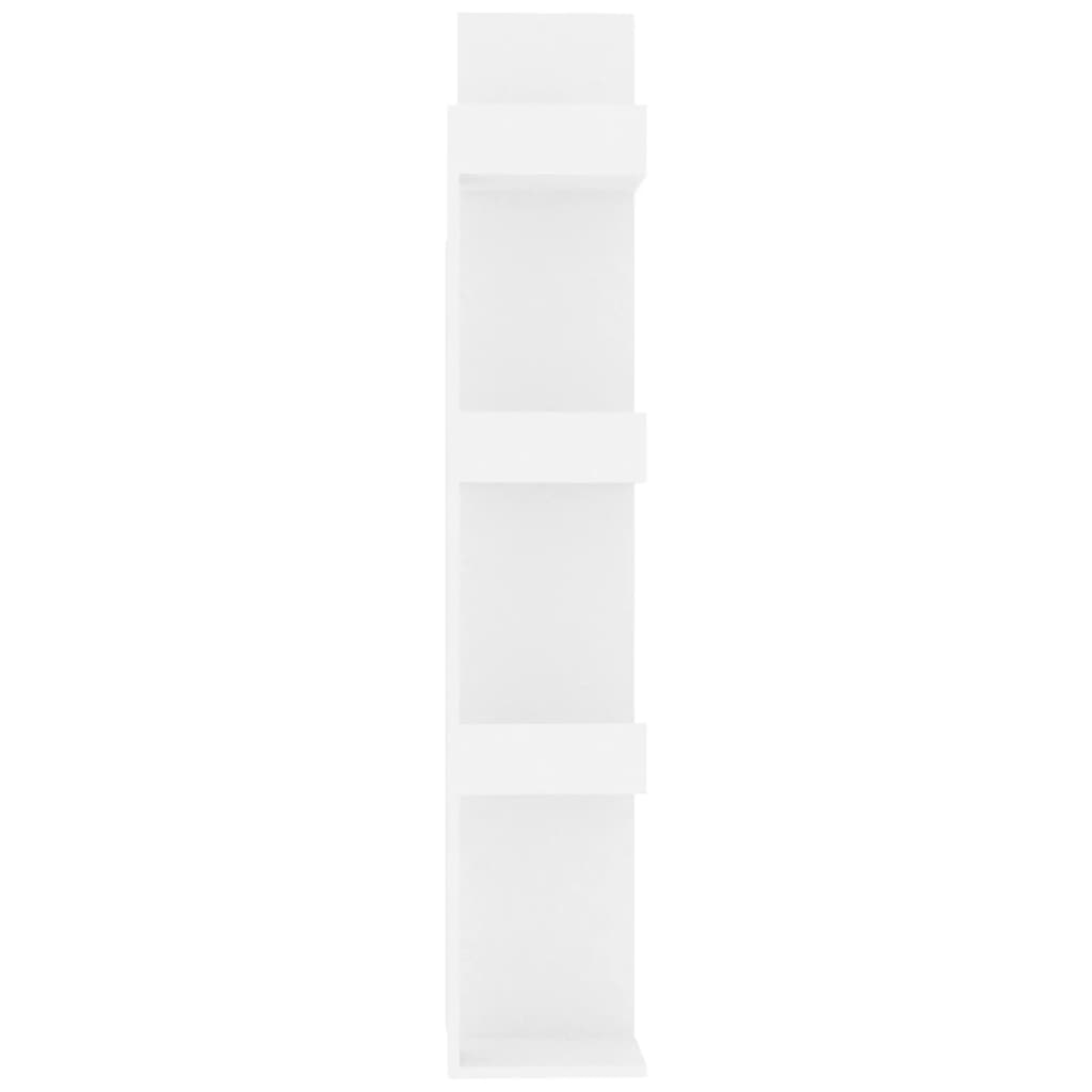 bogreol 48x25,5x140 cm konstrueret træ hvid
