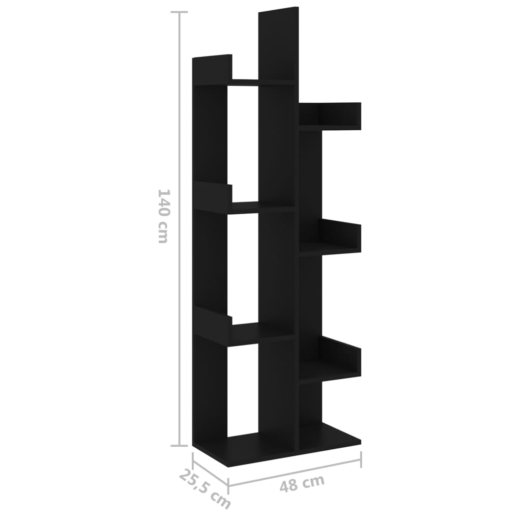 bogreol 48x25,5x140 cm konstrueret træ hvid