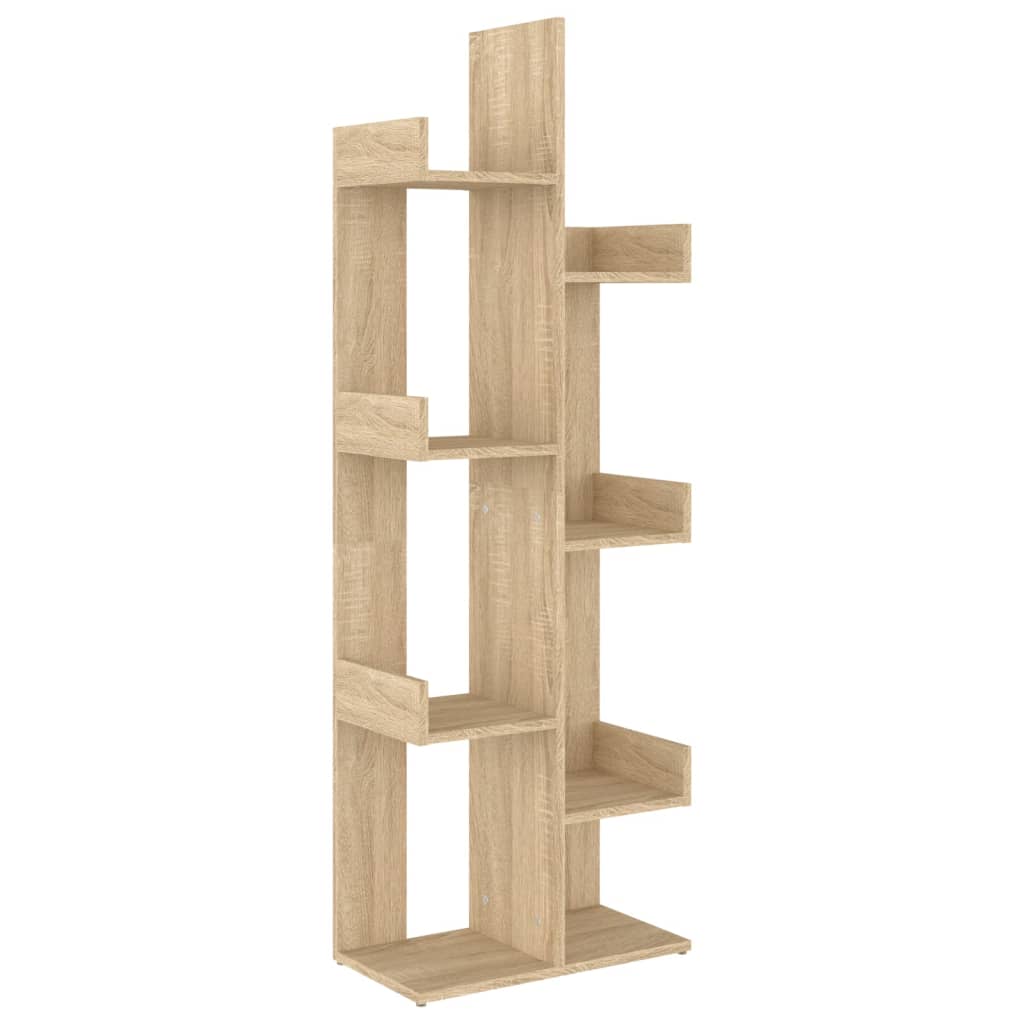 bogreol 48x25,5x140 cm konstrueret træ sonoma-eg