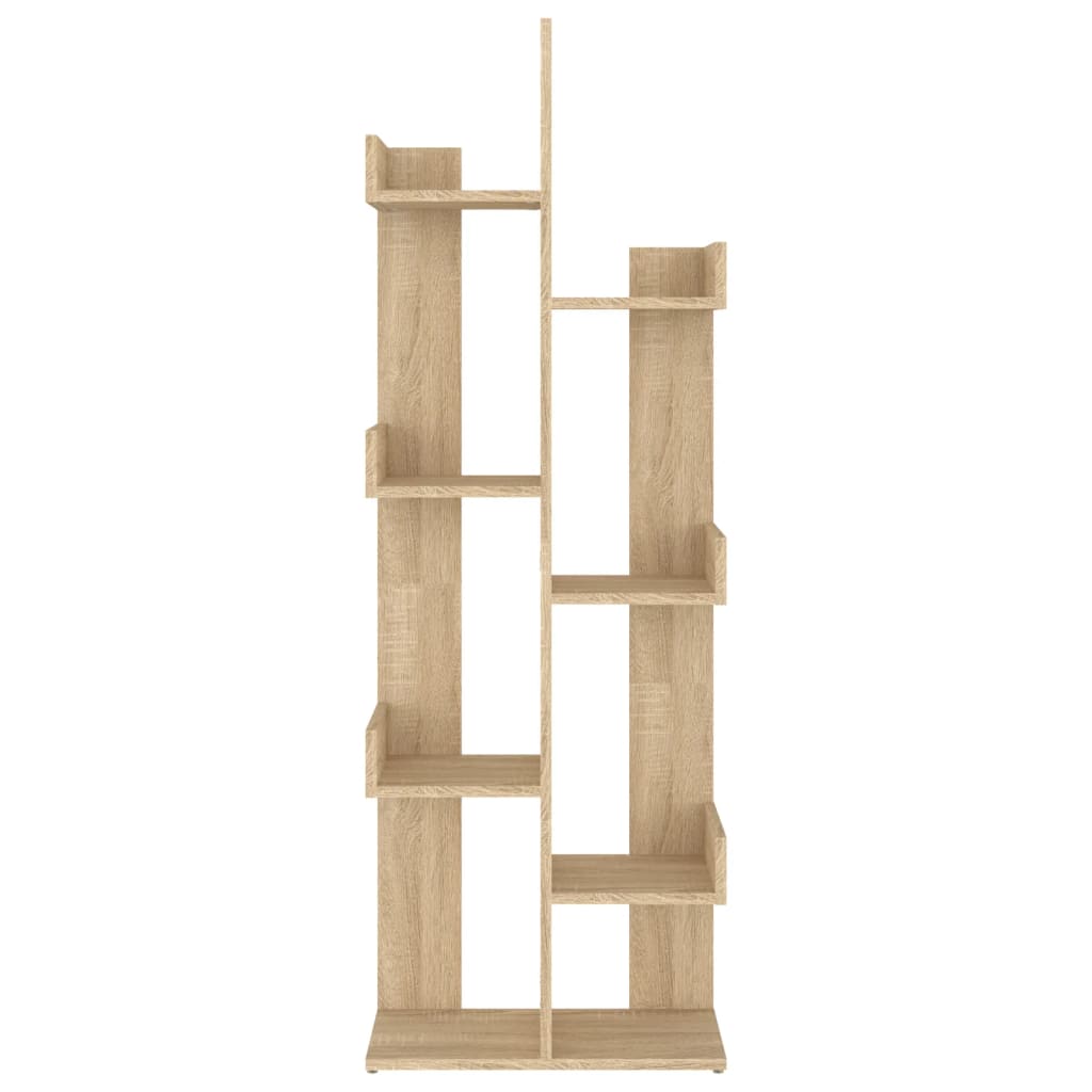 bogreol 48x25,5x140 cm konstrueret træ sonoma-eg