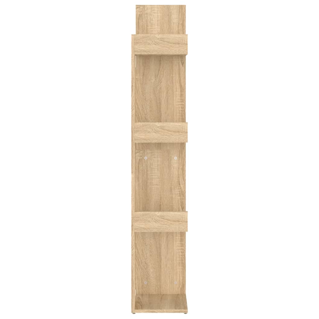 bogreol 48x25,5x140 cm konstrueret træ sonoma-eg