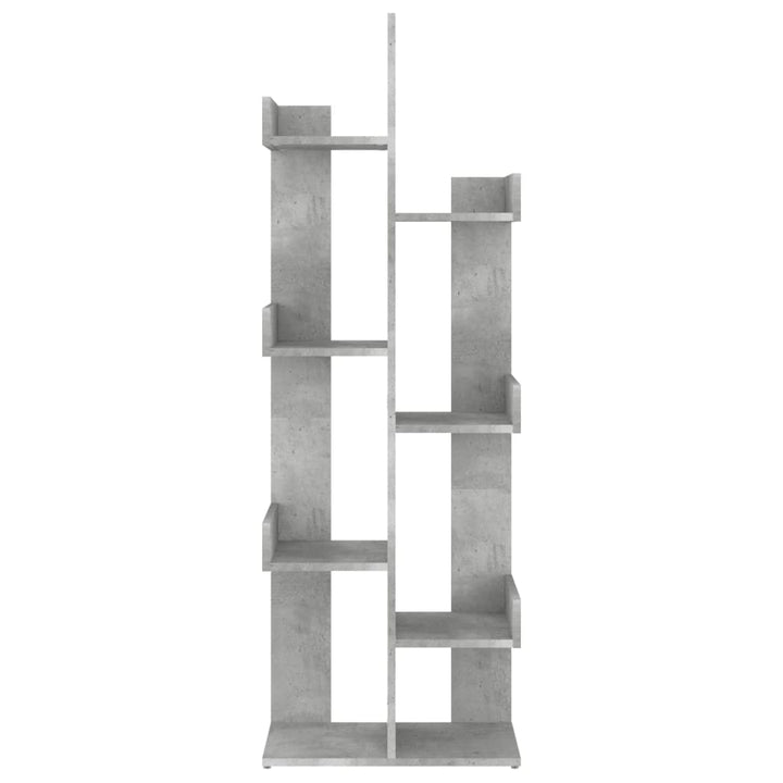 bogreol 48x25,5x140 cm konstrueret træ betongrå