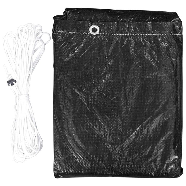 havemøbelovertræk 2 stk. L-formet 12 snørehuller 250x250x90 cm