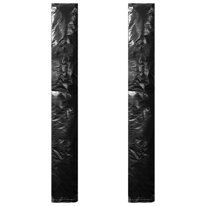 parasolovertræk med lynlås 2 stk. 200 cm PE