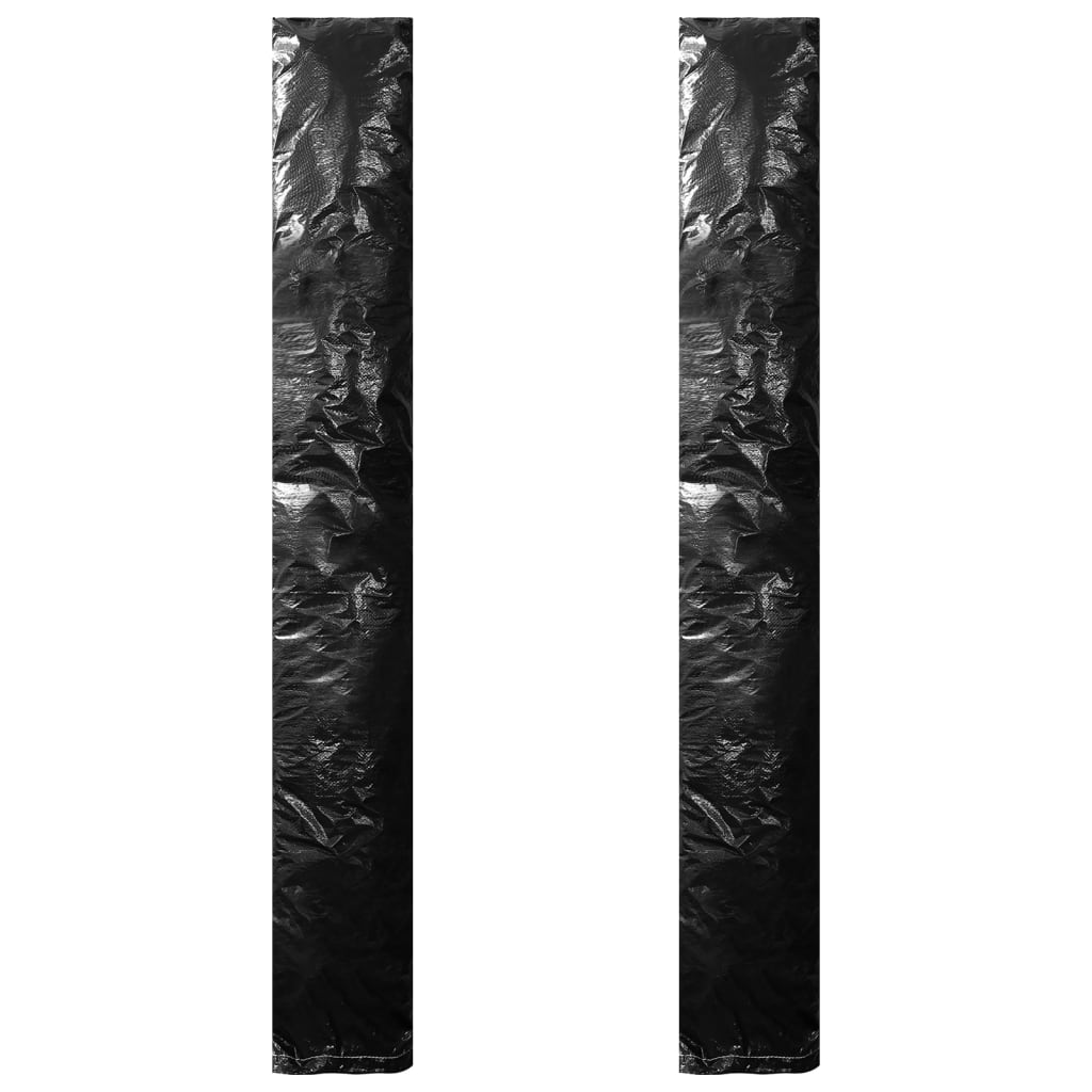 parasolovertræk med lynlås 2 stk. 250 cm PE