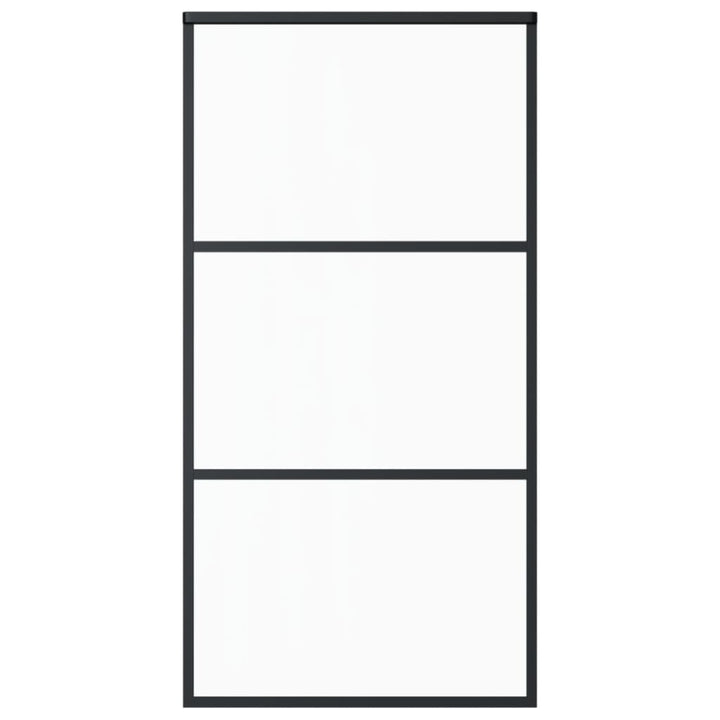 skydedør m. monteringssæt 102x205 cm sikkerhedsglas og aluminium