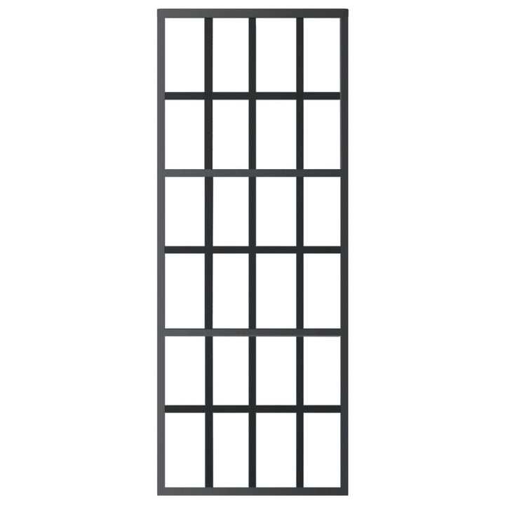 skydedør m. monteringssæt 76x205 cm sikkerhedsglas og aluminium