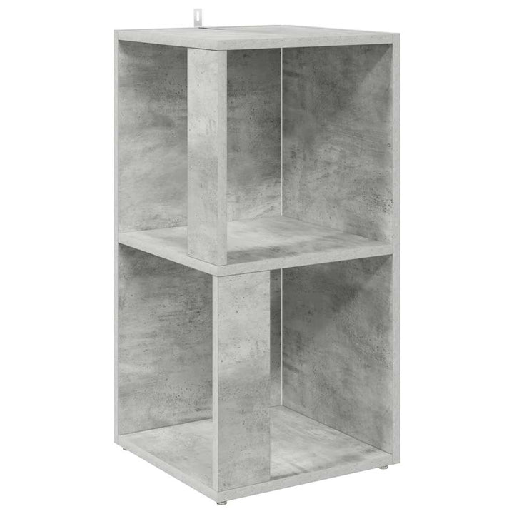 hjørnereol 33x33x67 cm konstrueret træ betongrå