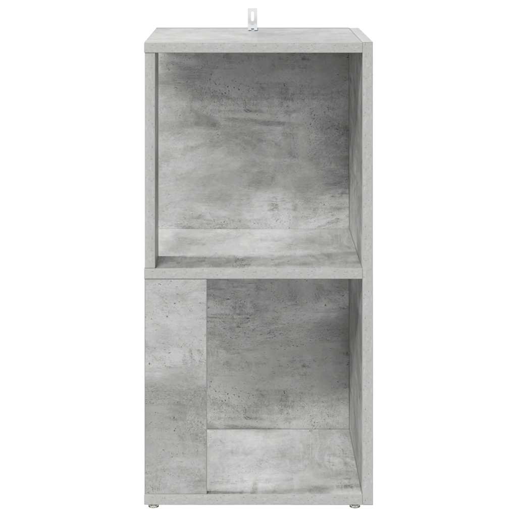 hjørnereol 33x33x67 cm konstrueret træ betongrå
