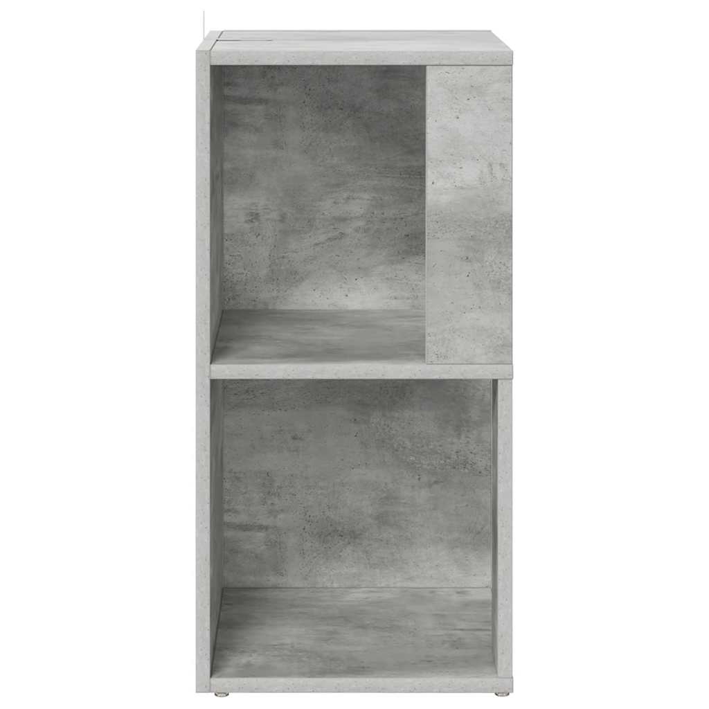 hjørnereol 33x33x67 cm konstrueret træ betongrå