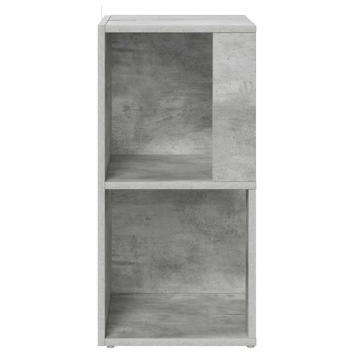 hjørnereol 33x33x67 cm konstrueret træ betongrå