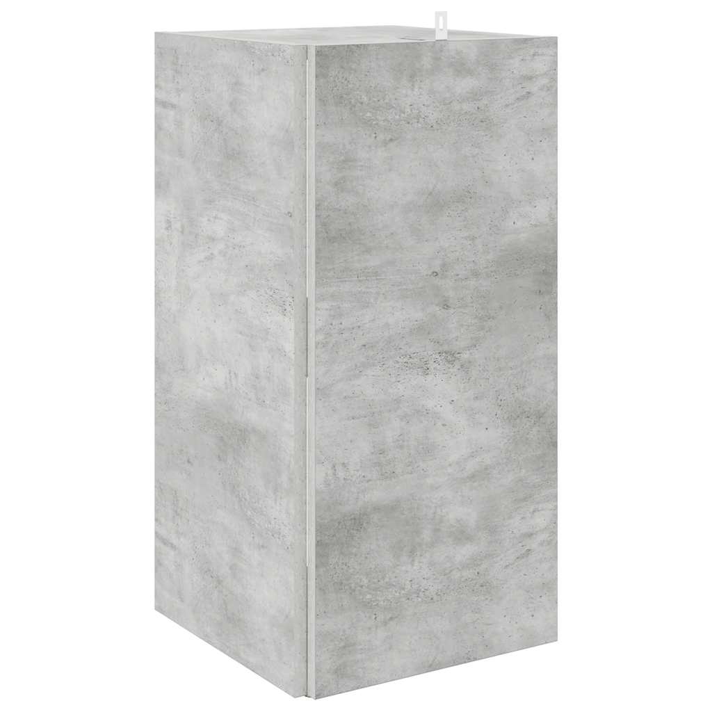 hjørnereol 33x33x67 cm konstrueret træ betongrå