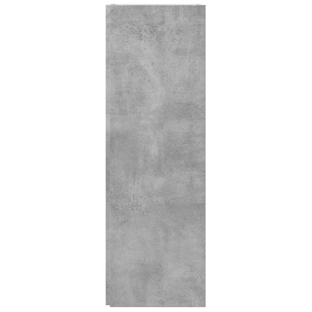 hjørnereol 33x33x100 cm konstrueret træ betongrå