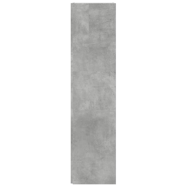 hjørnereol 33x33x132 cm konstrueret træ betongrå