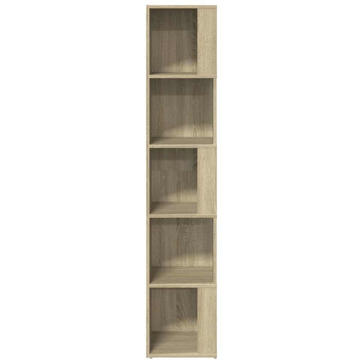 hjørnereol 33x33x164,5 cm konstrueret træ sonoma-eg