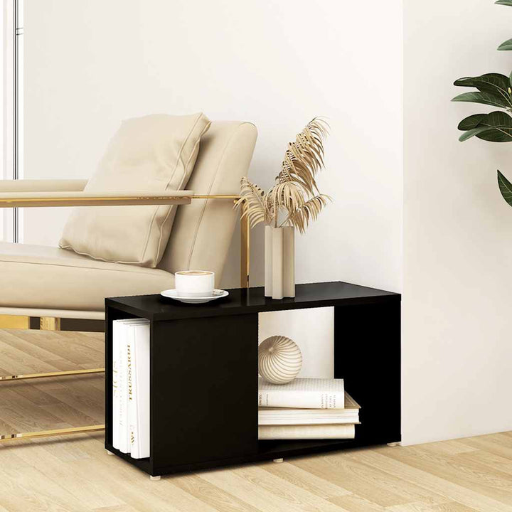 tv-bord 60x24x32 cm konstrueret træ sort