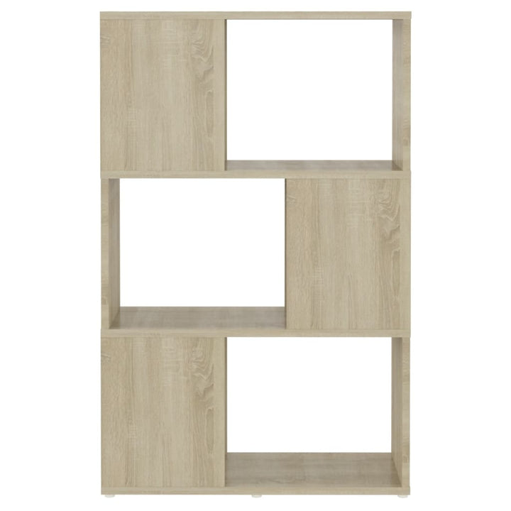 bogreol/rumdeler 60x24x94 cm konstrueret træ sonoma-eg