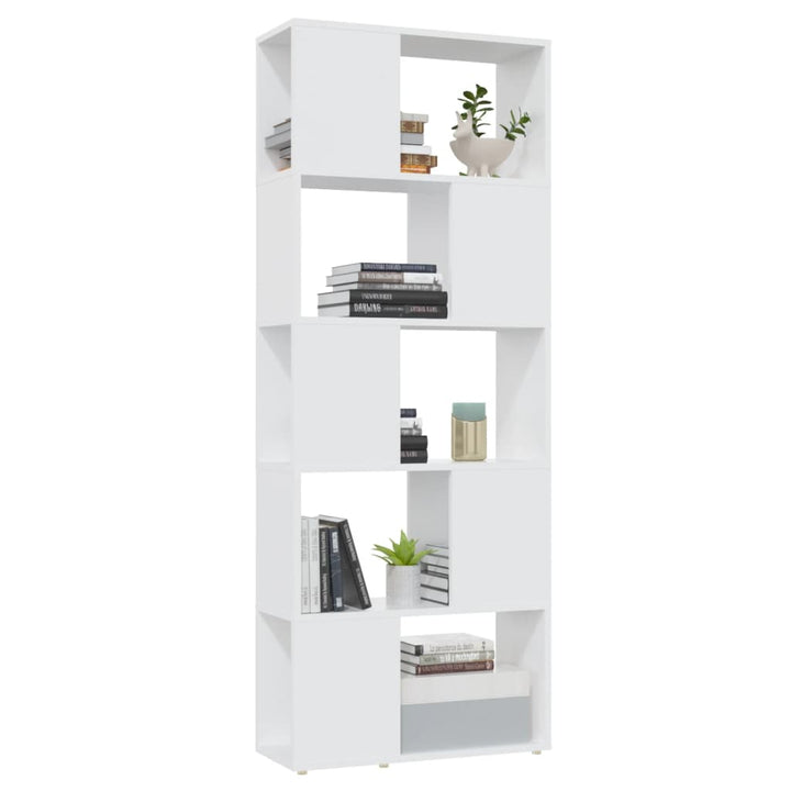 bogreol/rumdeler 60x24x155 cm konstrueret træ hvid