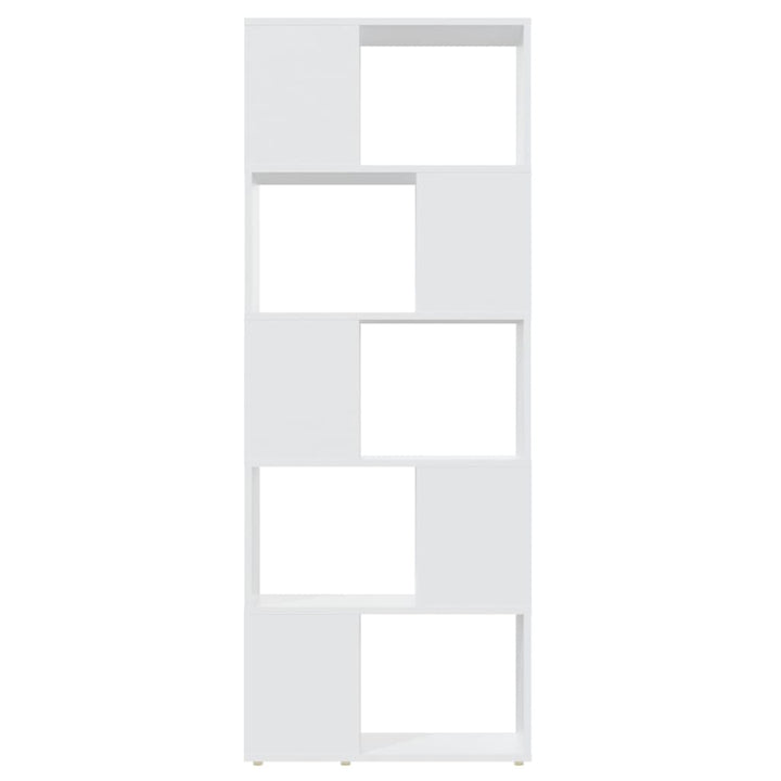 bogreol/rumdeler 60x24x155 cm konstrueret træ hvid