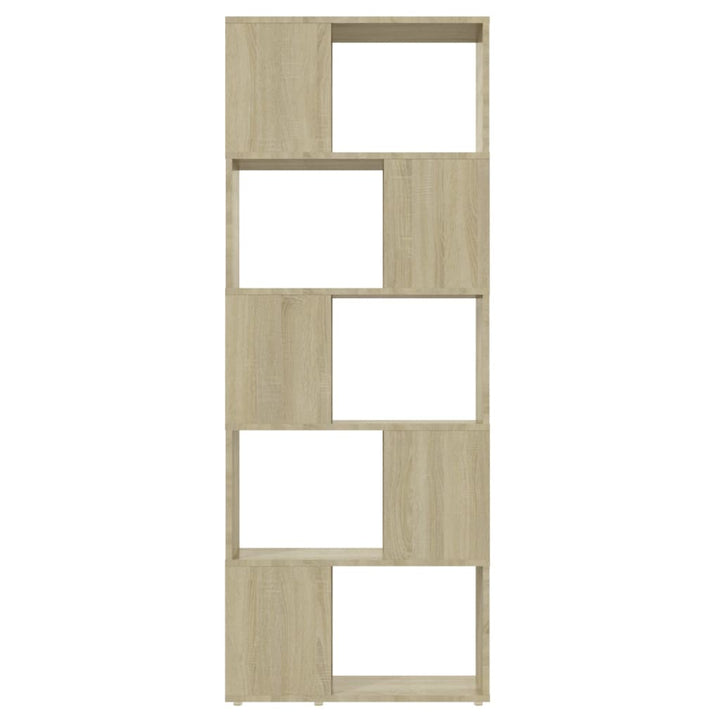 bogreol/rumdeler 60x24x155 cm konstrueret træ sonoma-eg
