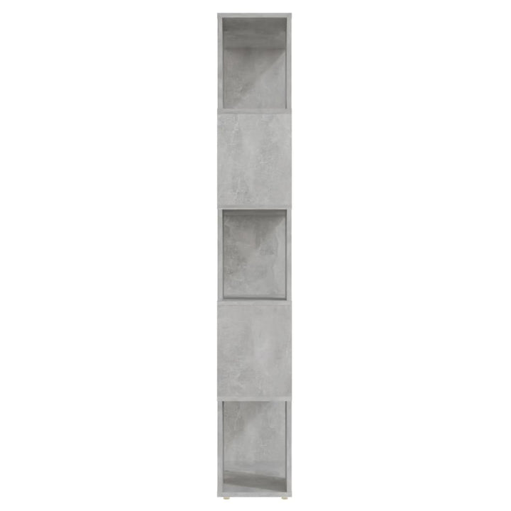 bogreol/rumdeler 60x24x155 cm konstrueret træ betongrå