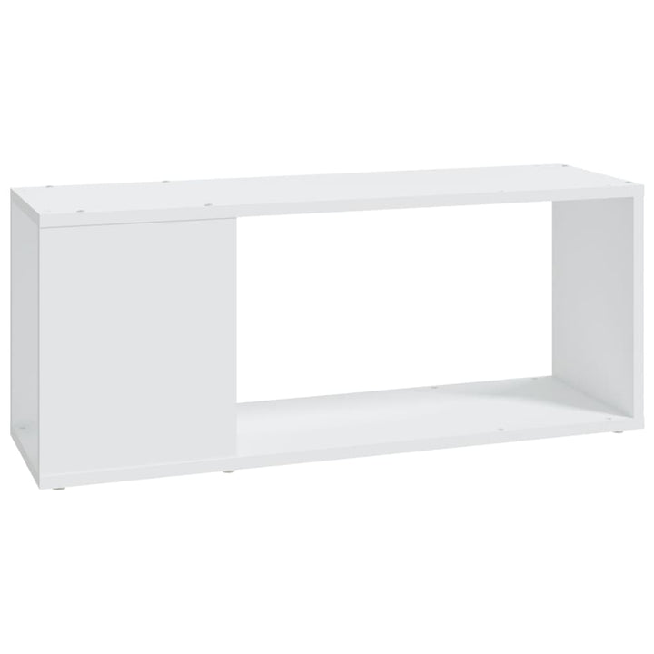 tv-bord 80x24x32 cm konstrueret træ hvid