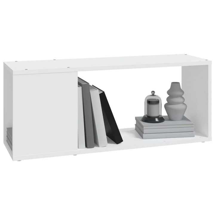 tv-bord 80x24x32 cm konstrueret træ hvid