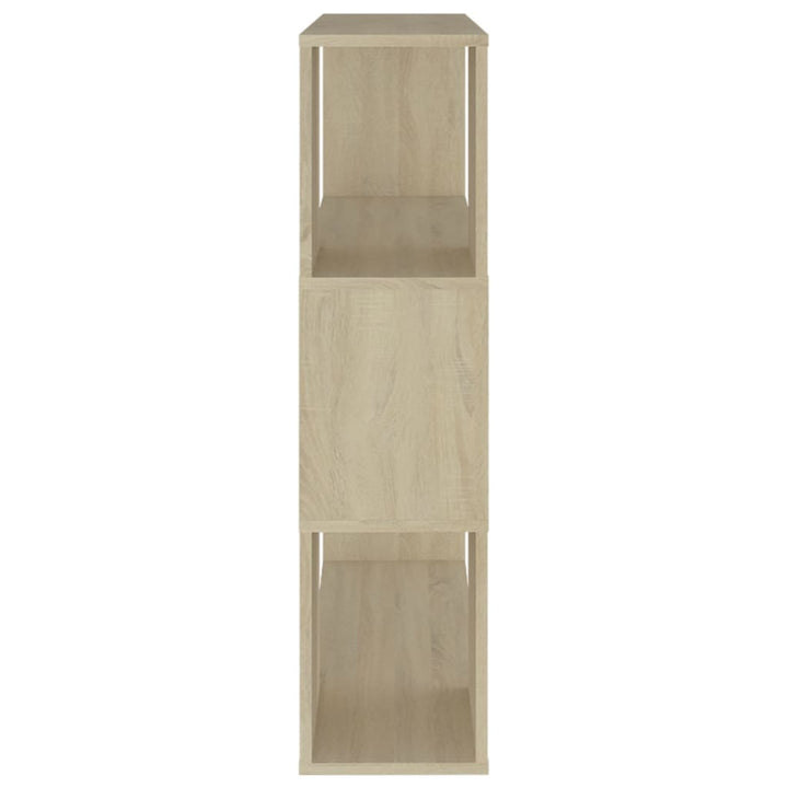 bogreol/rumdeler 80x24x94 cm konstrueret træ sonoma-eg