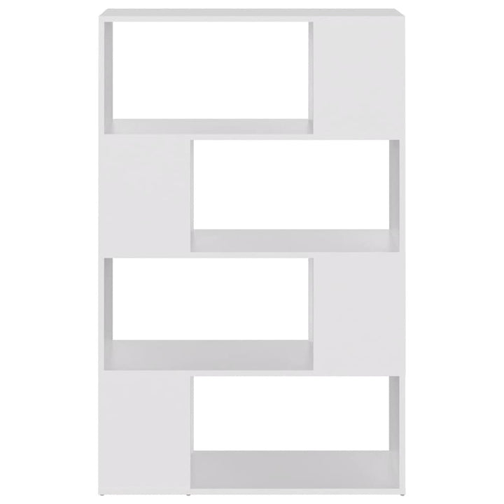 bogreol/rumdeler 80x24x124,5 cm konstrueret træ hvid