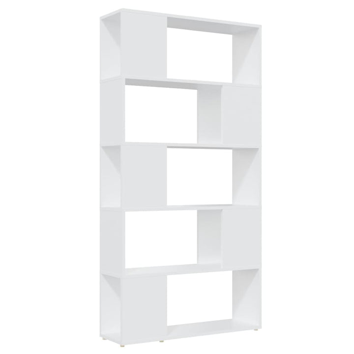 bogreol/rumdeler 80x24x155 cm konstrueret træ hvid
