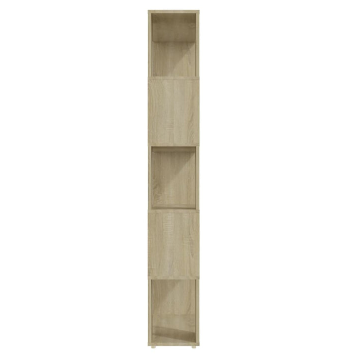 bogreol/rumdeler 80 x 24 x 155 cm konstrueret træ sonoma-eg