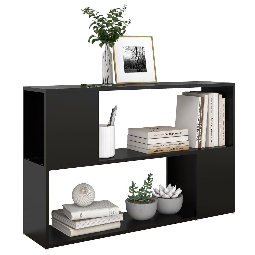 bogreol 100x24x63 cm konstrueret træ sort