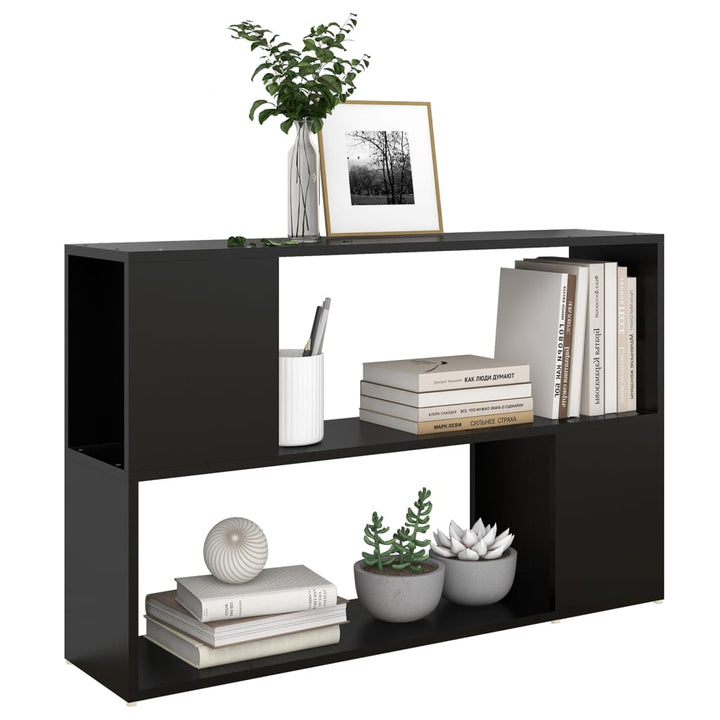bogreol 100x24x63 cm konstrueret træ sort