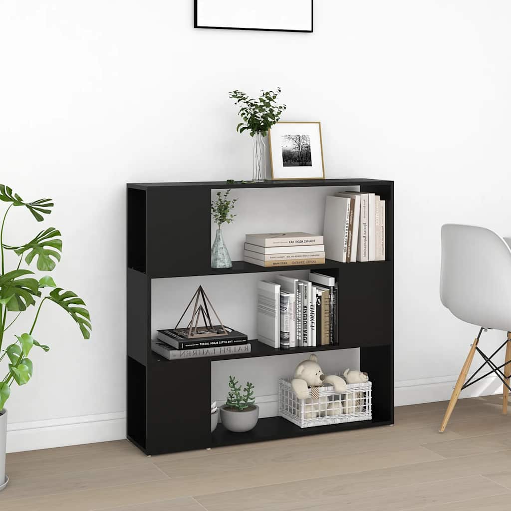 bogreol/rumdeler 100x24x94 cm sort