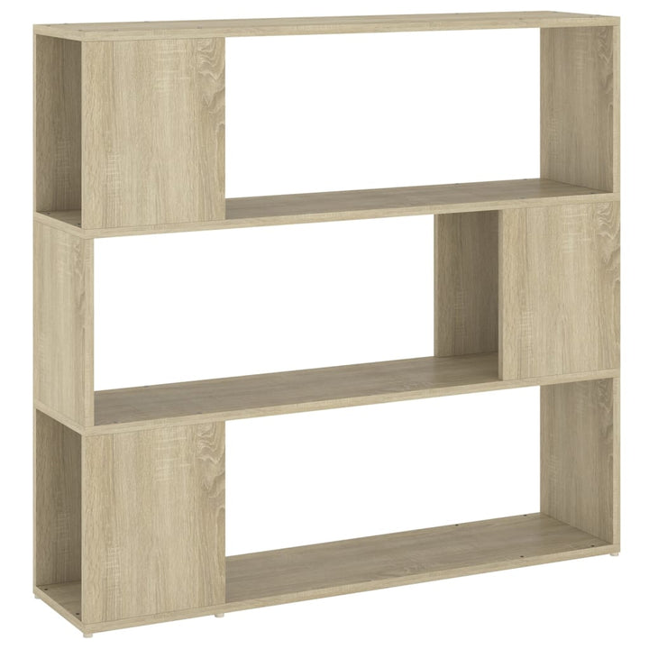 bogreol/rumdeler 100x24x94 cm konstrueret træ sonoma-eg