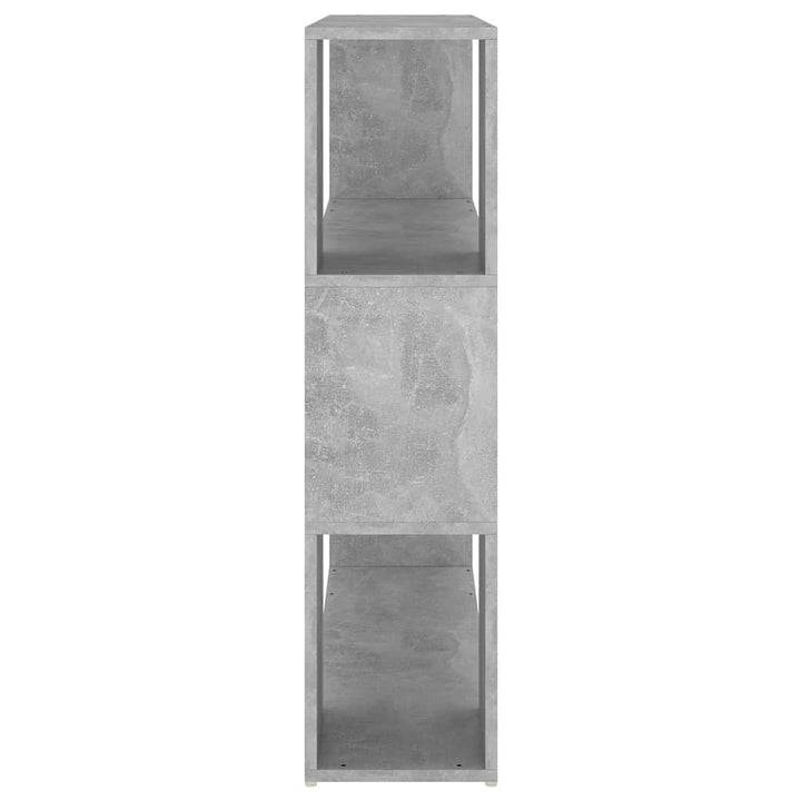 bogreol/rumdeler 100x24x94 cm konstrueret træ betongrå