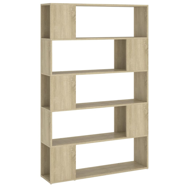 bogreol/rumdeler 100x24x155 cm konstrueret træ sonoma-eg
