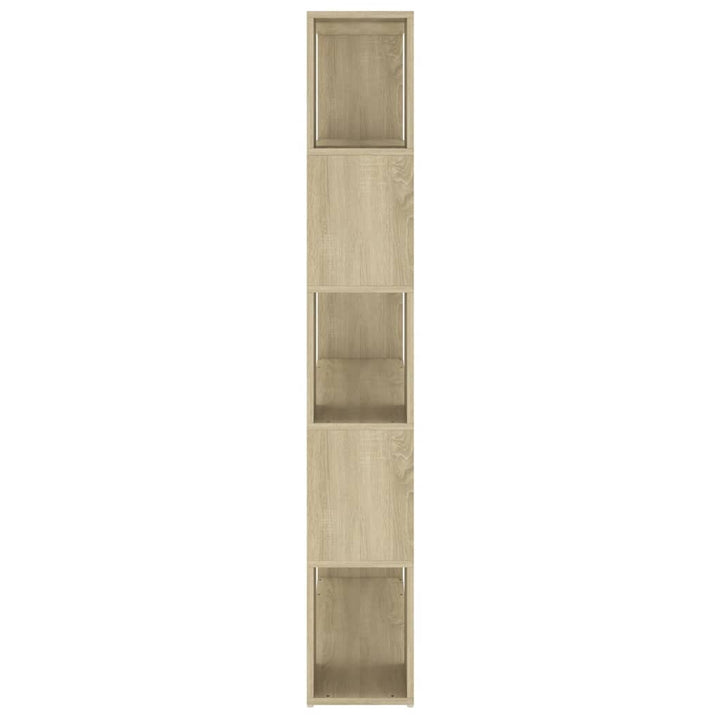 bogreol/rumdeler 100x24x155 cm konstrueret træ sonoma-eg
