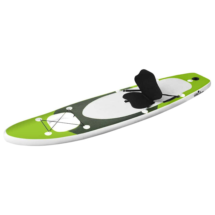 oppusteligt paddleboardsæt 300x76x10 cm grøn
