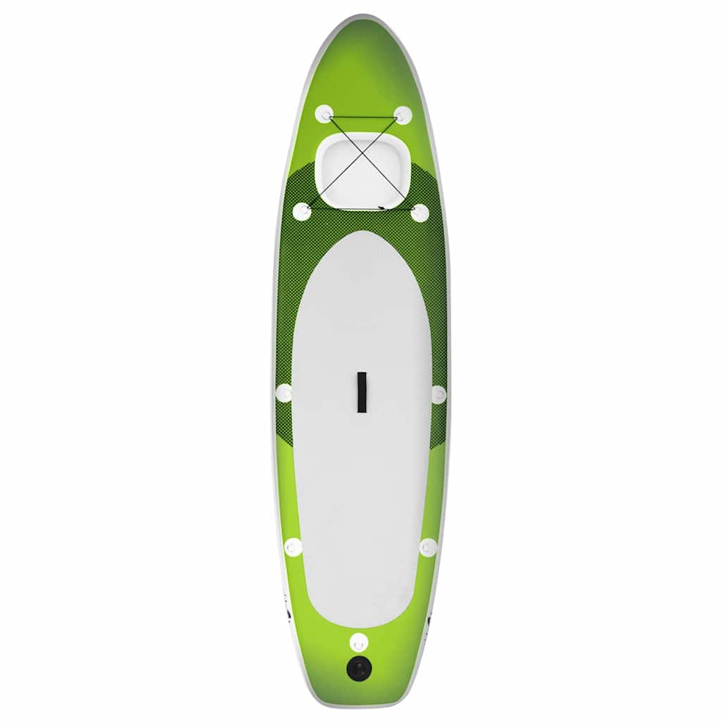 oppusteligt paddleboardsæt 300x76x10 cm grøn